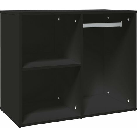 VIDAXL Taburete De Vestidor Madera Contrachapada Negro 70x35x45 cm