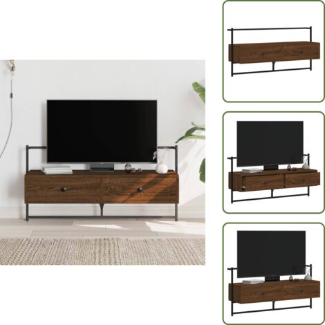 Mueble decorativo - vidaXL Mueble TV de pared madera ingeniería marrón roble 100,5x30x51cm - Almacenamiento en pared