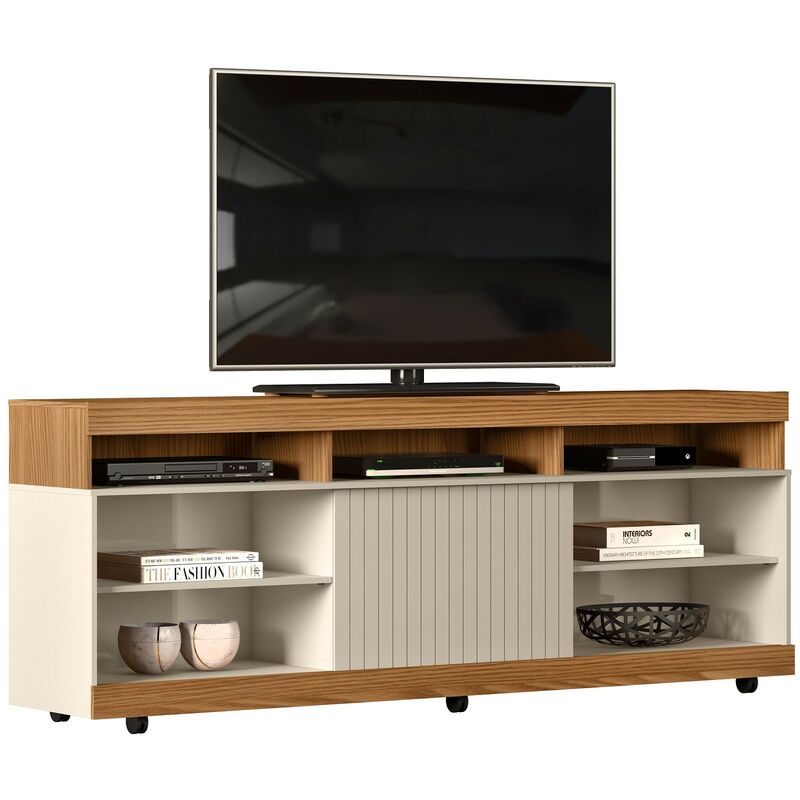 

Bh Design - Mueble DIAMELA, multiusos, madera, roble y blanco roto, 180 cms.