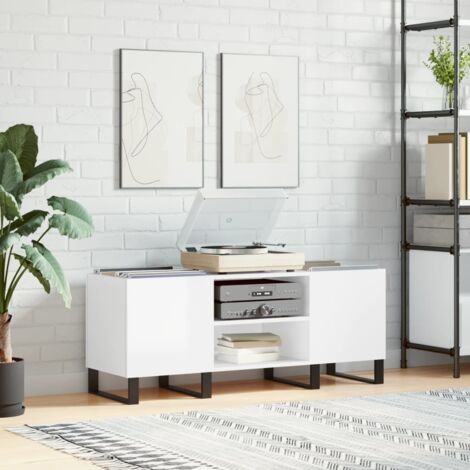 Mueble discos madera contrachapada  brillo 121x38x48 cm