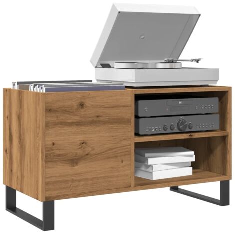 Mueble discos madera de ingeniería roble artisan 84,5x38x48 cm vidaXL
