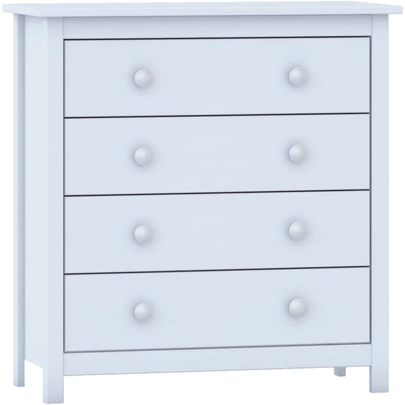 

Cómoda, Madera, Blanco Translucido, 78.5x75x35 cm - Moblit