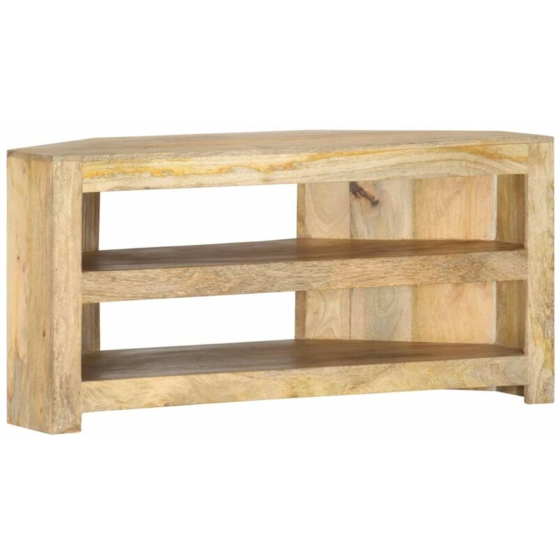 

Mueble esquinero para TV de madera maciza de mango 90x45x45 cm