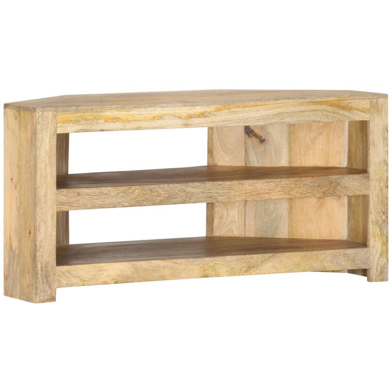 

Mueble esquinero para TV de madera maciza de mango 90x45x45 cm