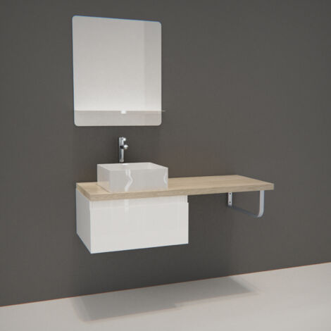 Mueble individual + lavabo + espejo WILL