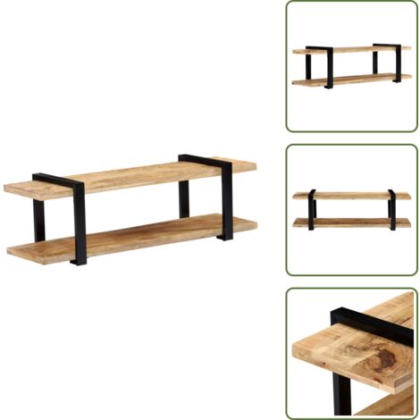 Mueble industrial - vidaXL Mueble para TV de madera maciza de mango 130x40x40 cm - Mesa de centro