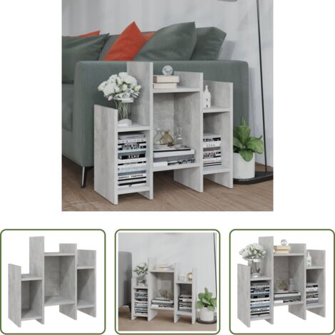 Mueble lateral -  Armario auxiliar madera contrachapada gris hormigón 60x26x60 cm