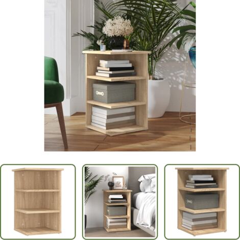 Mueble lateral -  Armario auxiliar madera contrachapada roble Sonoma 35x35x55 cm