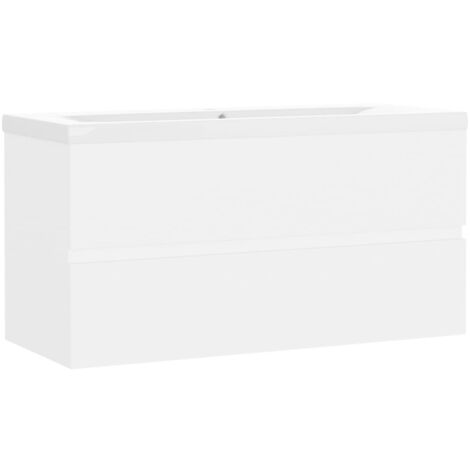 Mueble lavabo con lavabo integrado 90 x 38,5 x 45 cm aglomerado blanco 020006420