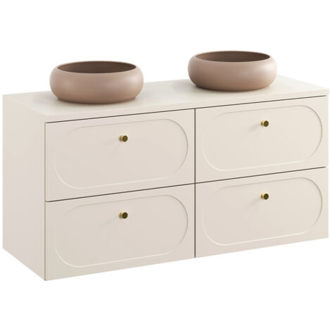 Mueble lavabo doble 120cm Sanae Beige arena