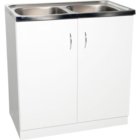 Mueble lavabo individual 80x60 blanco
