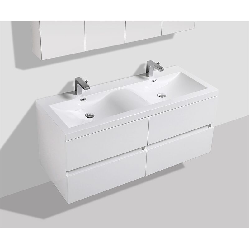 

Mueble lavabo + lavabo 144cm MONTADO SIENA BLANCO LACADO