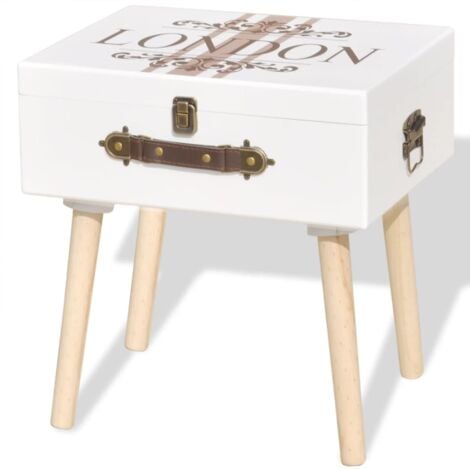 Mueble mesa auxiliar blanco 40x30x41,5 cm