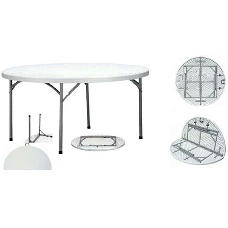 mueble mesa redonda plegable diametro 150 cm   150x74cm wxr150