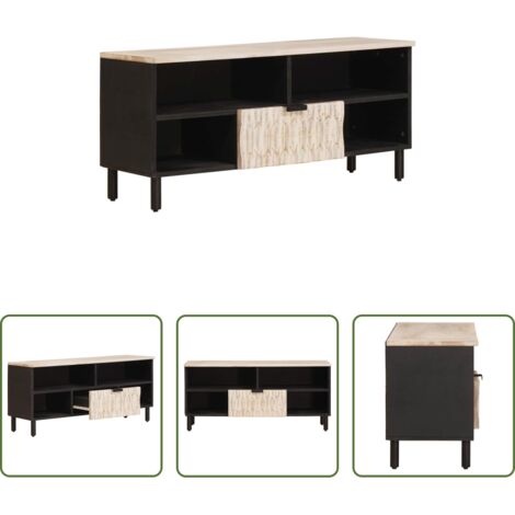 Mueble moderno -  Mueble de TV con cajón Acabado de Lavado 100 x 33 x 46 cm