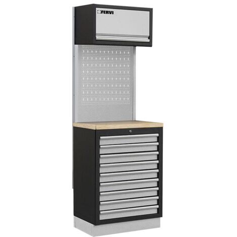 Mueble modular taller armario cajonera 680x498x2000 mm Fervi A007R