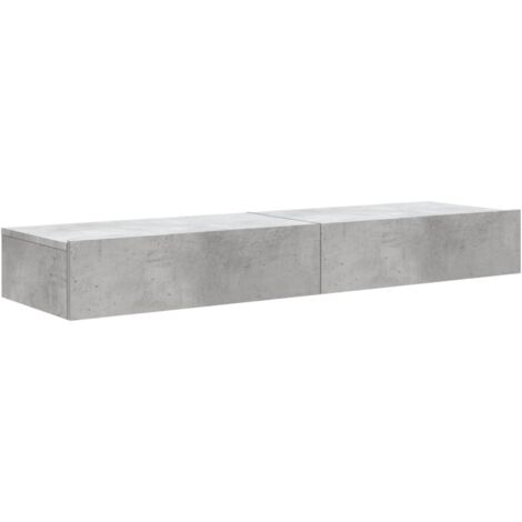 Mueble multimedia para TV Estante para TV Aparador para TV Comedor Sala de Estar Dormitorio con Luces LED 2 Piezas 60 x 35 x 15,5 cm Gris 020028845