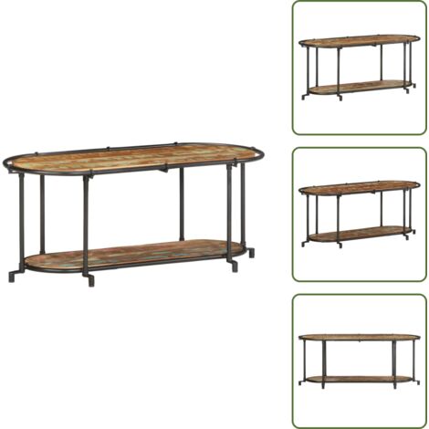 Mueble multimedia - vidaXL Mueble de TV madera maciza reciclada 100x42x40 cm - Madera maciza
