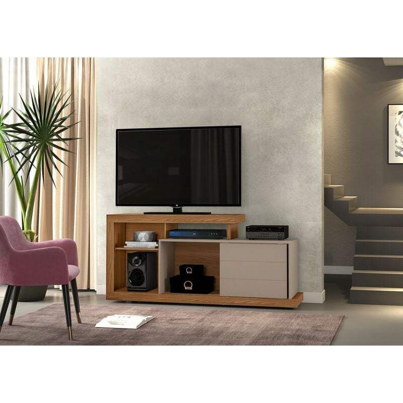 

Mueble PANDORA, multiusos, madera, roble y gris, 160 cms.