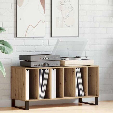 Mueble para discos de vinilo Roble artisan 100 x 38 x 48 cm