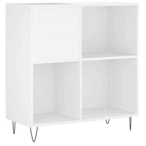 Mueble para discos madera contrachapada blanco 84,5x38x89 cm vidaXL