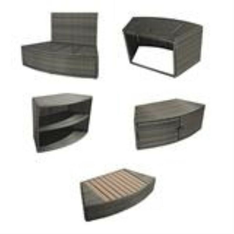 Mueble De Spa Semirrígido Octopus Netspa Pvc Trenzado - Diámetro Exterior Total 290Cm - Conjunto De 5 Módulos