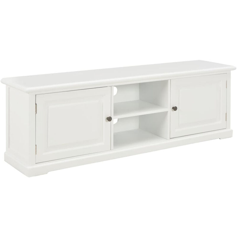 

Mueble para el televisor de madera blanco 120x30x40 cm