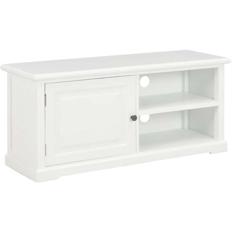 

Mueble para el televisor de madera blanco 90x30x40 cm