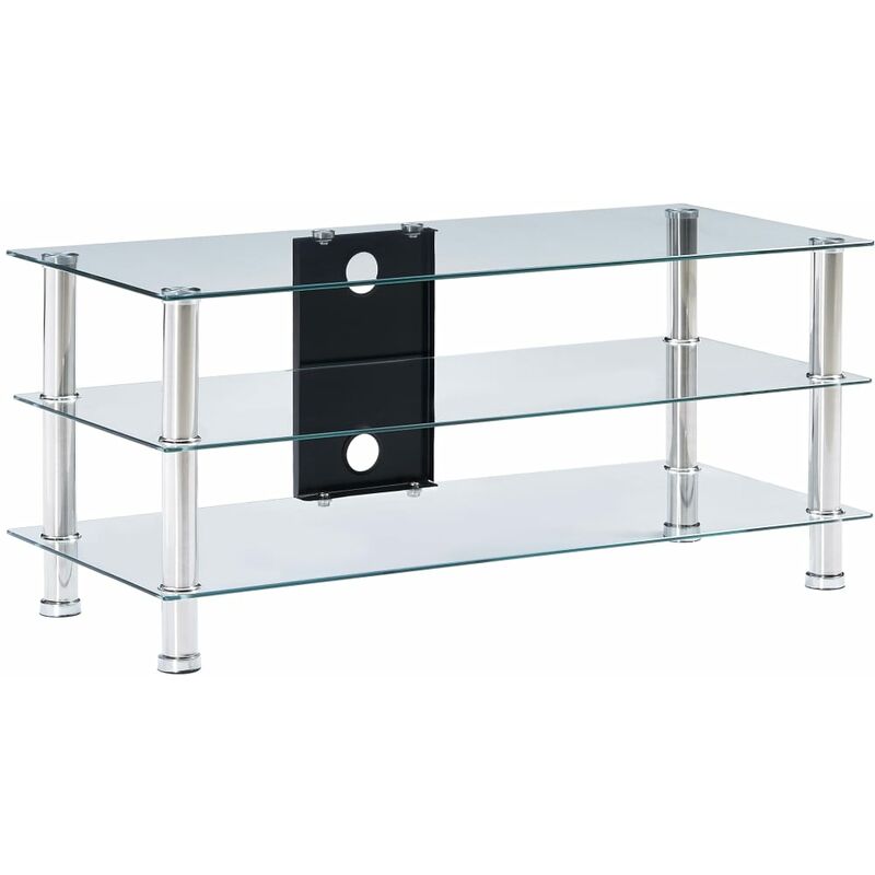 

vidaXL Mueble de Televisor Vidrio Templado 90x40x40 cm Transparente - Transparente