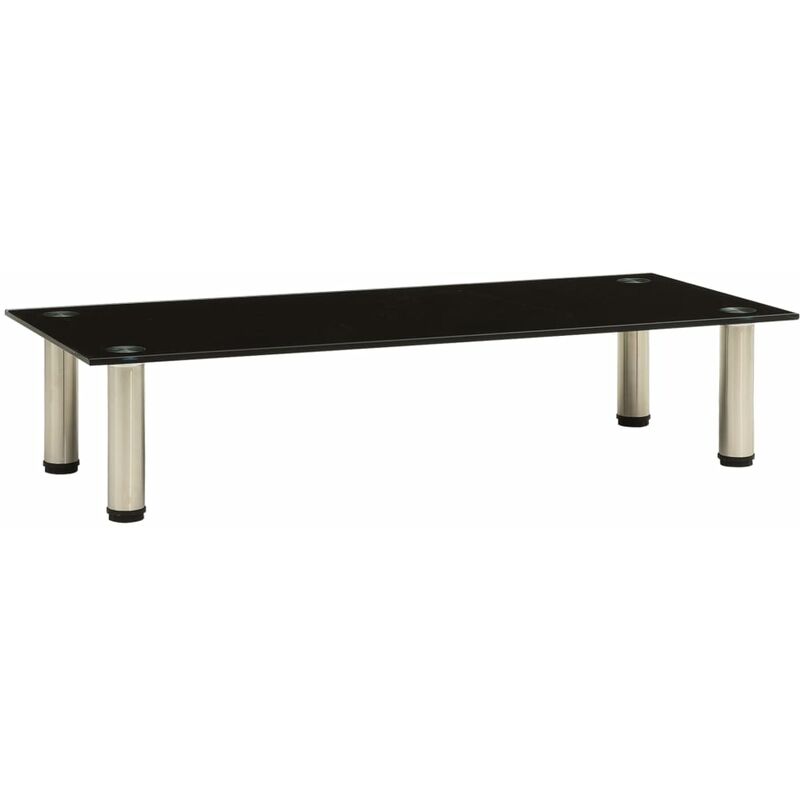

Mueble para el televisor de vidrio templado 80x35x17 cm - Negro
