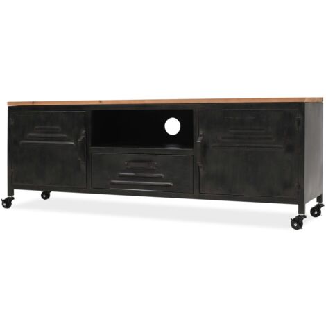 vidaXL Mueble para TV 120x30x43 cm Negro - Nero