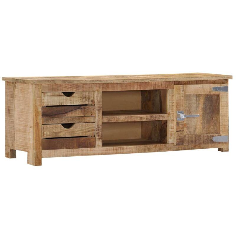 

vidaXL Mueble para la TV madera maciza de mango 120x30x40 cm - Marrón