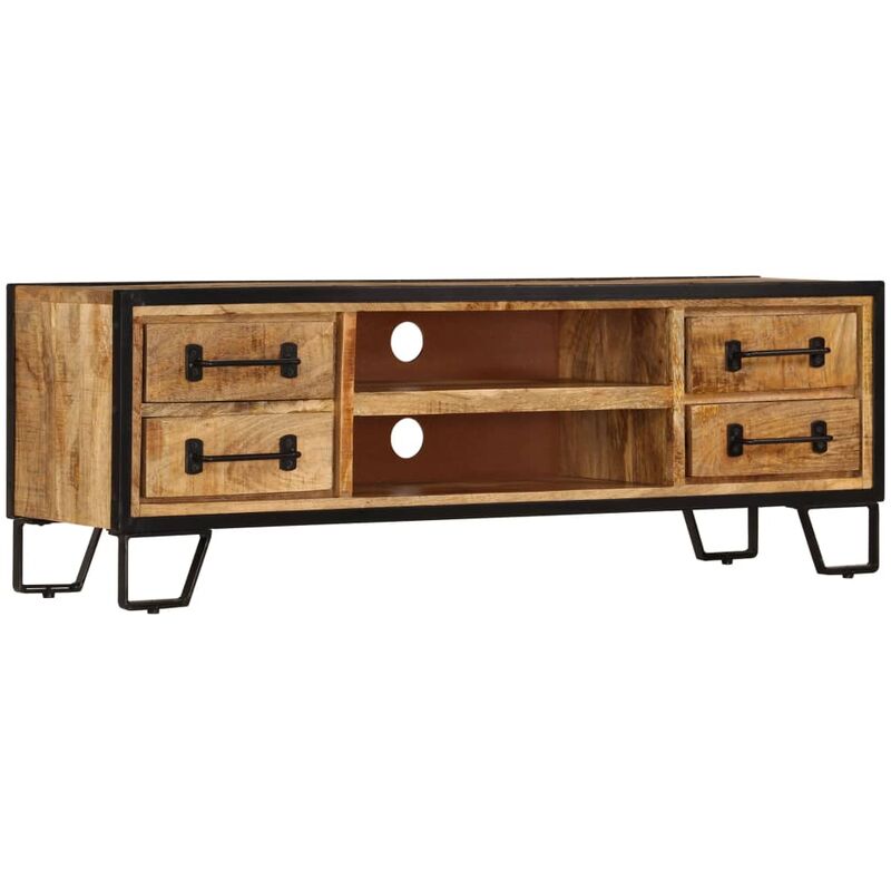 

Mueble para la TV con cajones madera mango maciza 120x30x40 cm - Marrón - Vidaxl