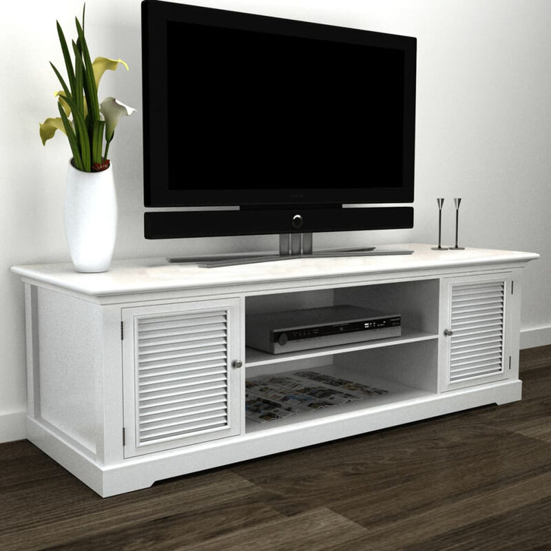 

Mueble para la TV de madera blanca