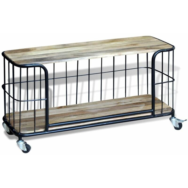 

Mueble para la TV de madera de mango maciza 100x40x45 cm