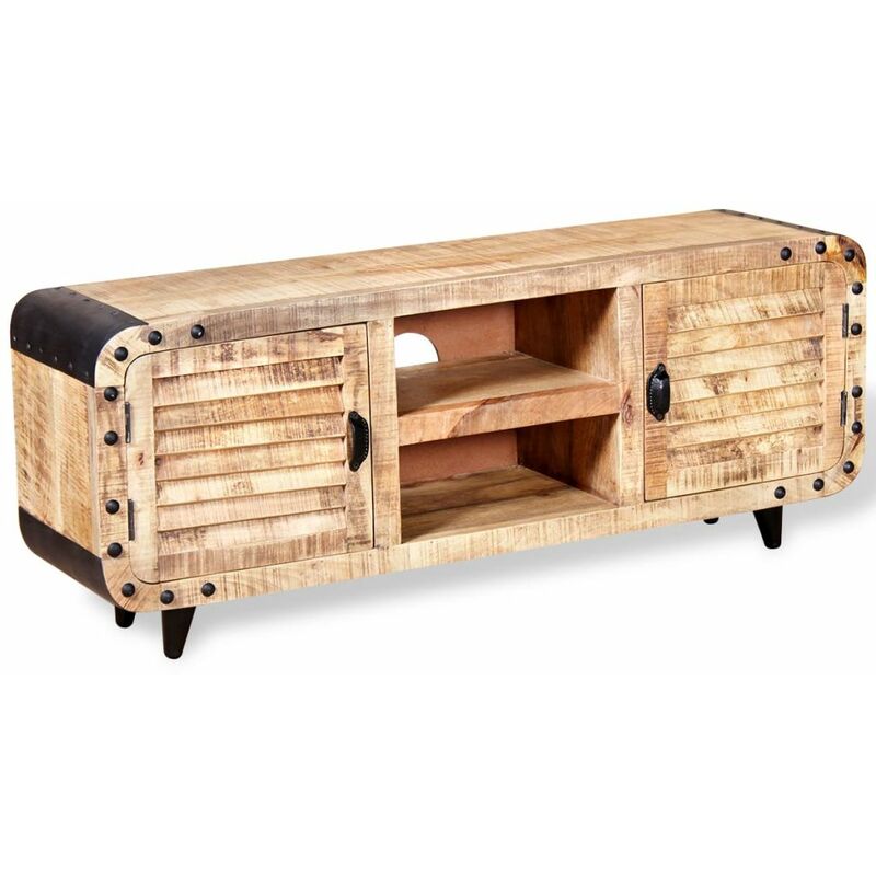 

Mueble para la TV de madera de mango rugosa 120x30x50 cm