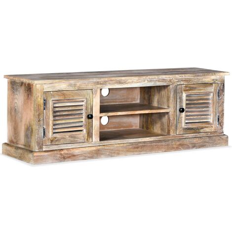 Mueble para la TV de madera maciza de mango vidaXL - Marrón
