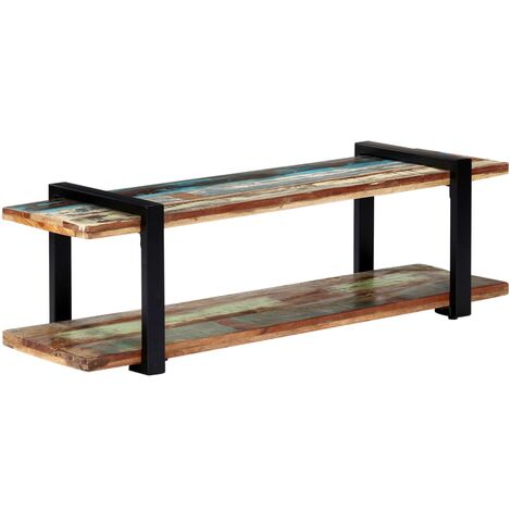 Mueble para la TV de madera maciza reciclada 130x40x40 cm