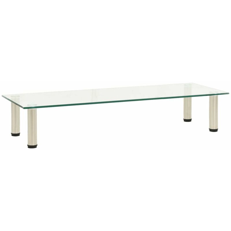 

Mueble para la TV de vidrio templado transparente 100x35x17 cm