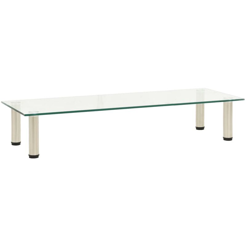 

Mueble para la TV de vidrio templado transparente 100x35x17 cm - Transparente