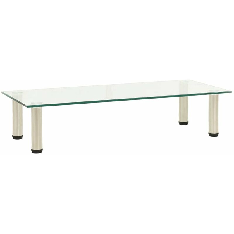 

Mueble para la TV de vidrio templado transparente 80x35x17 cm