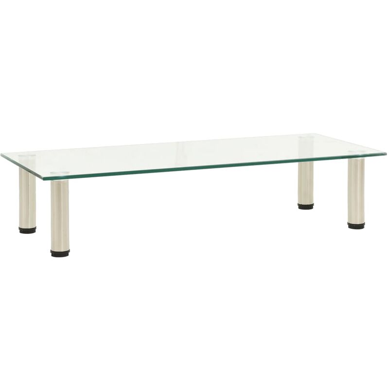 

Mueble para la TV de vidrio templado transparente 80x35x17 cm