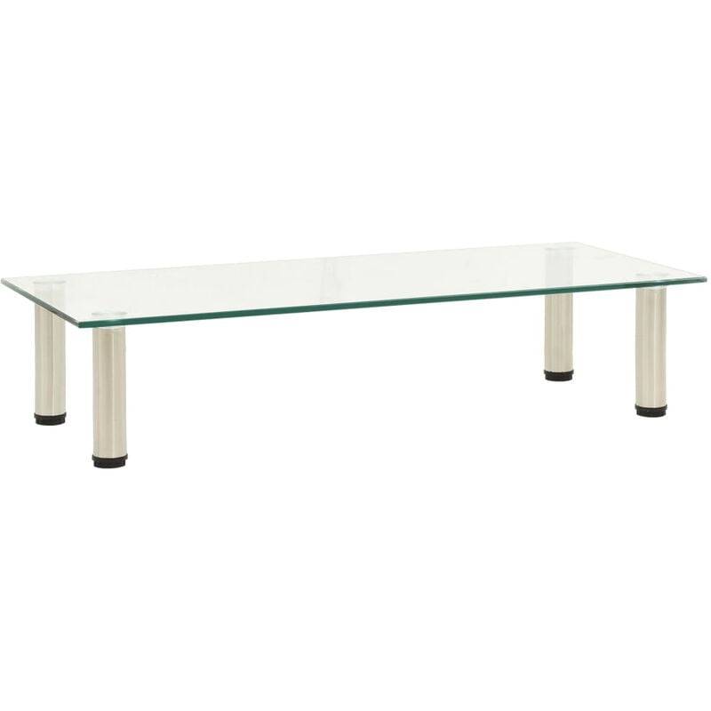 

Mueble para la TV de vidrio templado transparente 80x35x17 cm - Transparente