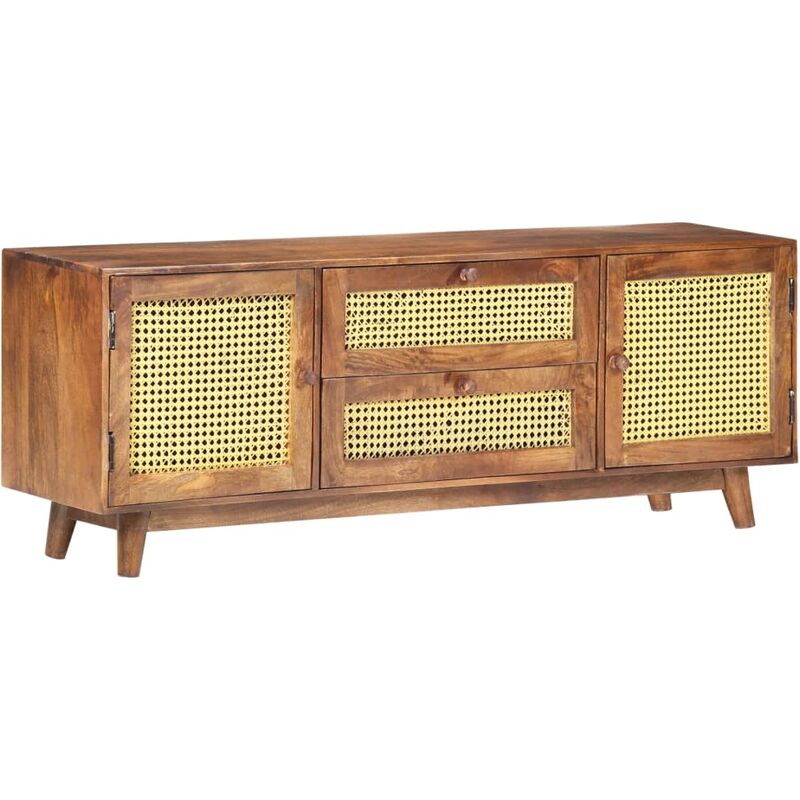 

Mueble para la TV madera de mango maciza 124x29x45 cm