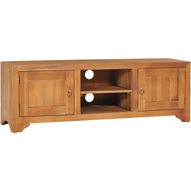

Mueble para la TV madera de teca maciza 120x30x40 cm - Marrón - Vidaxl