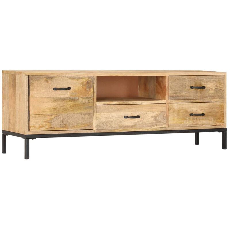 

Mueble para la TV madera maciza de mango 130x30x45 cm