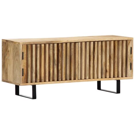 Mueble para la TV madera maciza de mango 90x30x40 cm vidaXL - Marrón