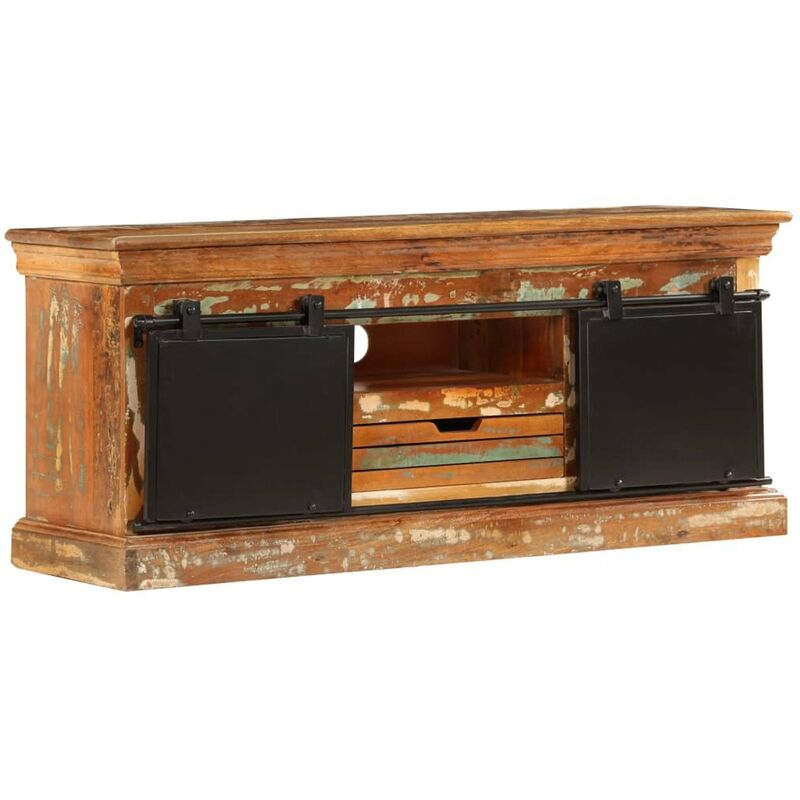 

Mueble para la TV madera maciza reciclada 110x30x45 cm