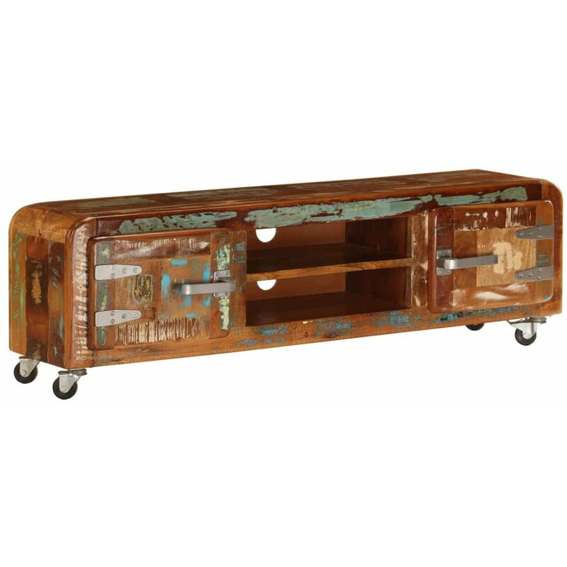 

Mueble para la TV madera maciza reciclada 120x30x36 cm