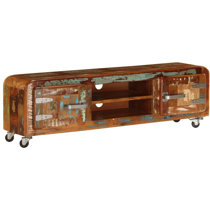 

Mueble para la TV madera maciza reciclada 120x30x36 cm